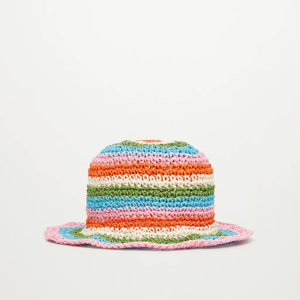 Striped Raffia Hat